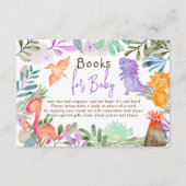 Niedliche Aquarelldinosaurier-Bücher für Babydusch Begleitkarte (Vorderseite)