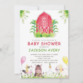 Niedliche Aquarelldusche Einladung (Vorderseite)