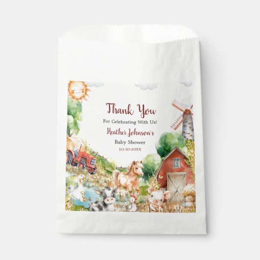 Niedliche Aquarelldusche Geschenktütchen (Vorderseite)