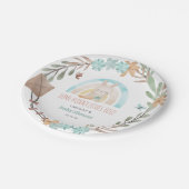 Niedliche Aquarelldusche Pappteller (Schrägansicht)