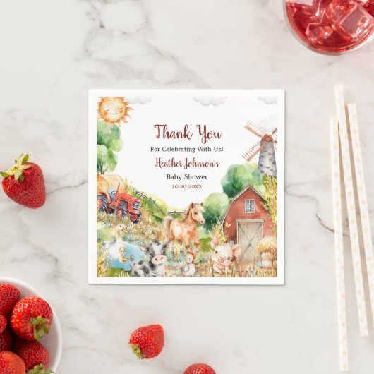 Niedliche Aquarelldusche Serviette (Beispiel)