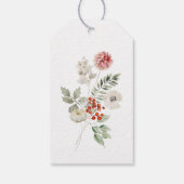 Niedliche Aquarelldusche Winterkindusche Geschenkanhänger (Rückseite)