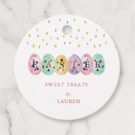 Niedliche Aquarelleier Ostereier OsterBonbons Rund Geschenkanhänger