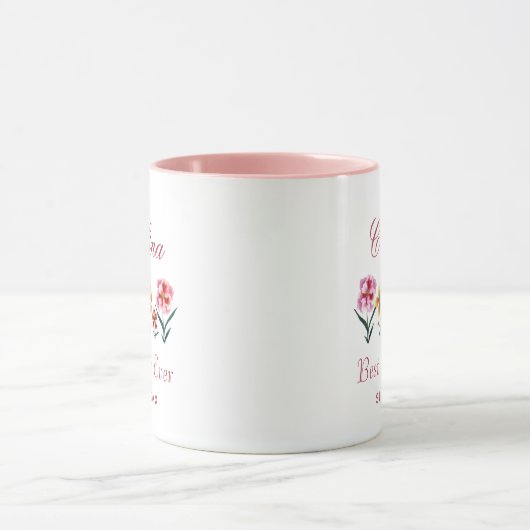 Niedliche Aquarellfarbe Beste Mama je Babydusche Tasse (Zentrum)