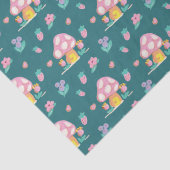 niedliche Aquarellfarbe Blume grün Seidenpapier (Detail)