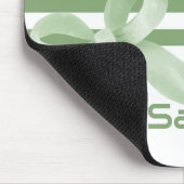 Niedliche Aquarellfarbe Grüne Bow Streifen Mousepa Mousepad (Ecke)