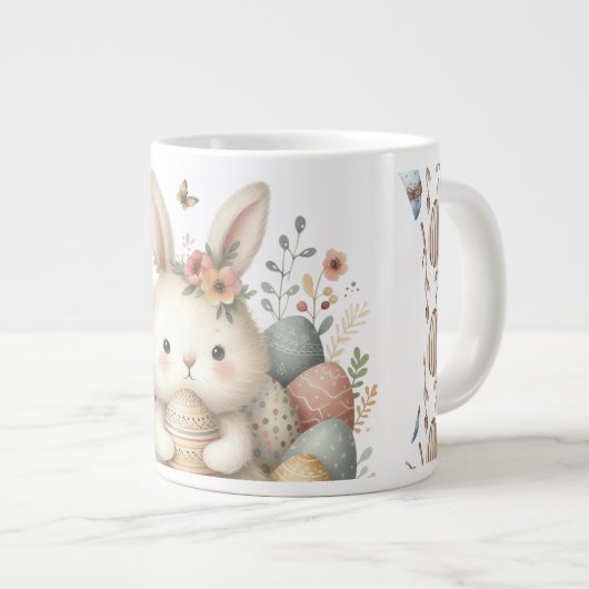 Niedliche Aquarellfarbe Jumbo-Tasse (Vorderseite Rechts)