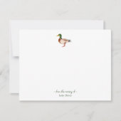 Niedliche Aquarellfarbe Mallard Baby Danke Karte (Vorderseite)