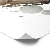 Niedliche Aquarellfarbe Niedliches Auwl Woodland K Poster (Ecke)