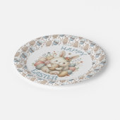 Niedliche Aquarellfarbe Pappteller (Schrägansicht)