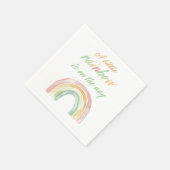 Niedliche Aquarellfarbe Pastel Rainbow Kinderdusch Serviette (Ecke)