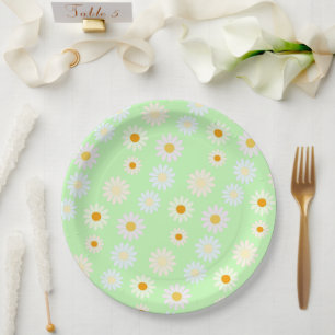 Niedliche Aquarellfarbe Regenbogen Farbe Daisy Mus Pappteller