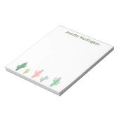 Niedliche Aquarellfarbe Sukkulente Kaktus Personal Notizblock (Rotiert)