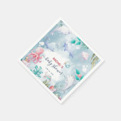 Niedliche Aquarellfarbe unter der Meerwasserdusche Serviette (Ecke)