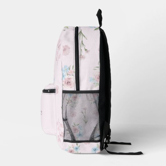 Niedliche Aquarellfarbe Weich Pastellfarben Rosa F Bedruckter Rucksack (Rechts)