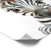 Niedliche Aquarellfarben Baby Zebra Kinderzimmer D Poster (Ecke)