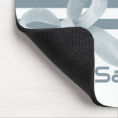 Niedliche Aquarellfarben, blauer Bow Streifen Mous Mousepad (Ecke)