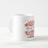 Niedliche Aquarellfarben-Blume glücklich Mutter-Ta Kaffeetasse (Vorderseite Links)