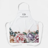 Niedliche Aquarellfarben Blume Kochen Koch Bäcker Schürze (Vorderseite)