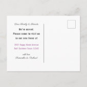  Niedliche Aquarellfarben-Blume Wir haben neue Adr Ankündigungspostkarte (Rückseite)