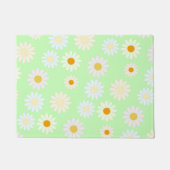 Niedliche Aquarellfarben Daisy Pattern Grün Fußmatte (Vorderseite)