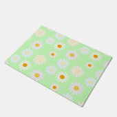 Niedliche Aquarellfarben Daisy Pattern Grün Fußmatte (Schrägansicht)