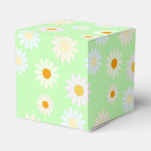 Niedliche Aquarellfarben Daisy Pattern Grün Geschenkschachtel (Rückseite)