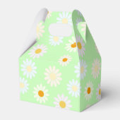 Niedliche Aquarellfarben Daisy Pattern Grün Geschenkschachtel (Rückseite)