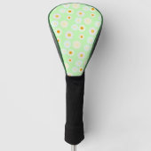 Niedliche Aquarellfarben Daisy Pattern Grün Golf Headcover (Vorderseite)