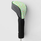 Niedliche Aquarellfarben Daisy Pattern Grün Golf Headcover (angewinkelt)