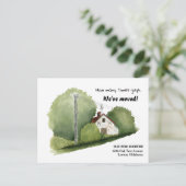 Niedliche Aquarellfarben-Hütte Wir haben die Ankün Postkarte (Stehend Vorderseite)