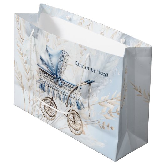 Niedliche Aquarellfarben, klassische Babytrappe Bl Große Geschenktüte (Vorderseite Schrägansicht)