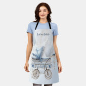 Niedliche Aquarellfarben, klassische Babytrappe Bl Schürze (Getragen)