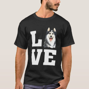 Niedliche Aquarellfarben Liebe Sibirische Husky-Il T-Shirt