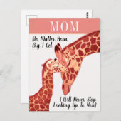 Niedliche Aquarellfarben-Mama und Baby-Giraffen Mu Postkarte (Vorne/Hinten)