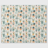 Niedliche Aquarellfarben-Pflanze Geschenkpapier (Flach)