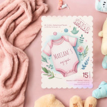 Niedliche Aquarellfarben Rosa Baby Muselmanin Aqiq