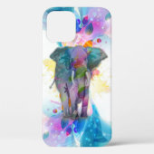 niedliche Aquarellfarben Spritzer Elefant Case-Mate iPhone Hülle (Rückseite)