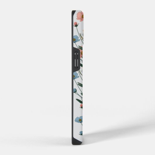 Niedliche Aquarellfarben Wildblume rustikale bohob iPhone Hülle (Rechte Seite)