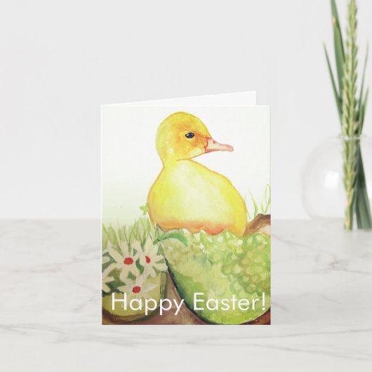 Niedliche Aquarellfärbung Ostern Dankeskarte (Vorderseite)