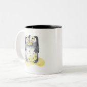 Niedliche Aquarellfärbung Zweifarbige Tasse (Vorderseite Links)