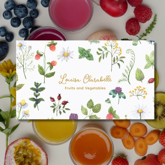 Niedliche Aquarellfarm Visitenkarte