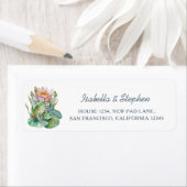 Niedliche Aquarellfrösche Rücksendeadresse Individ (Insitu)