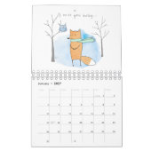 Niedliche Aquarellfüchse - Illustration Monatlich Kalender (Jan 2027)