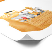 Niedliche Aquarellgestaltung Geburtstagspopster Poster (Ecke)