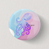 Niedliche Aquarellhaut Button (Vorderseite)