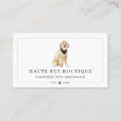 Niedliche Aquarellhunde Pflege von Haustieren Visitenkarte (Vorderseite)