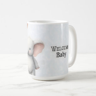 Niedliche Aquarellillustration eines Babyelementar Kaffeetasse