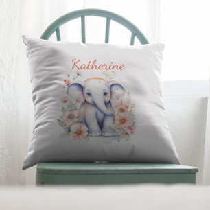 Niedliche Aquarellillustration eines Babyelementar Kissen