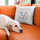 Niedliche Aquarellillustration eines Babyelementar Kissen